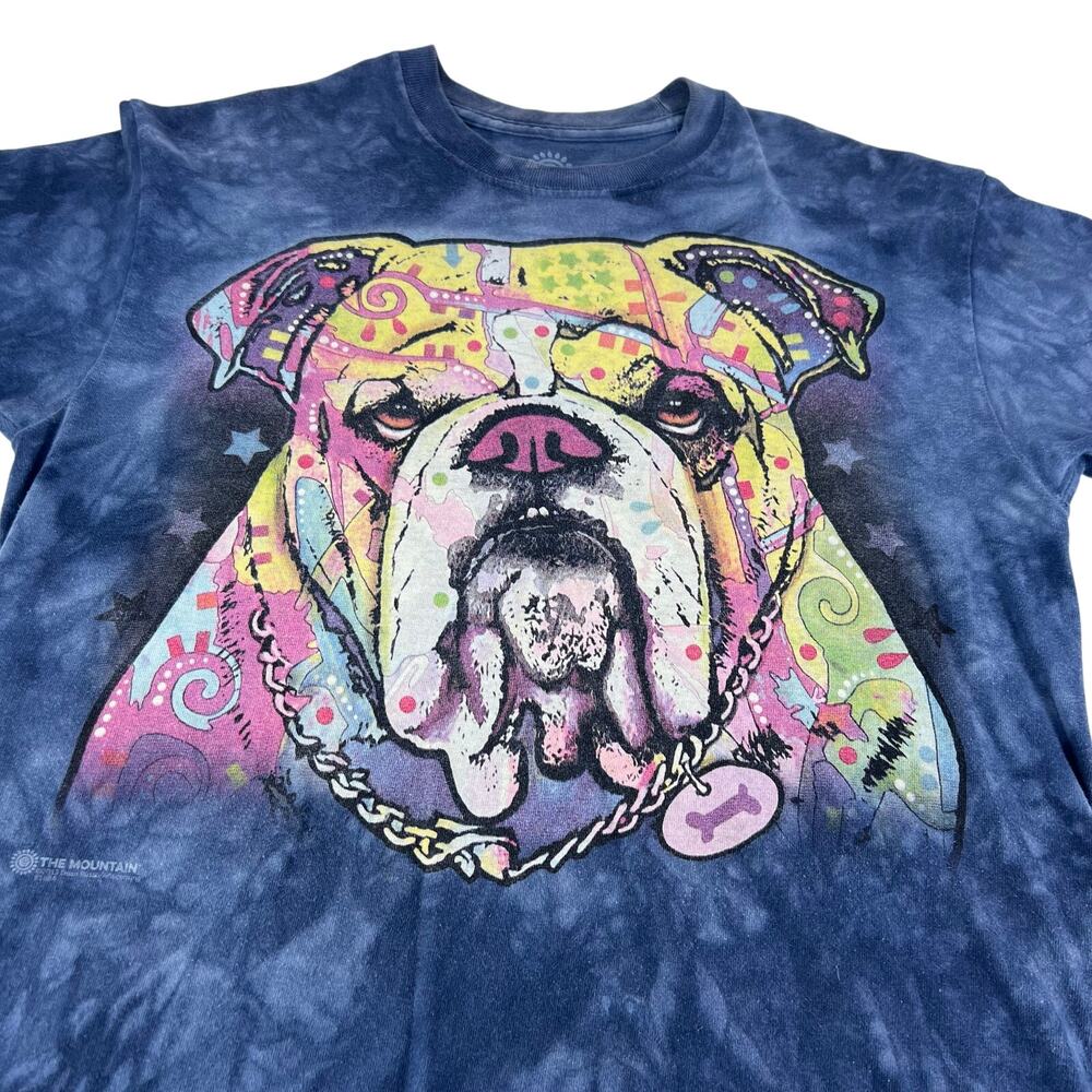 The Mountain Dean Russo Bull Dog Abstract Pop Art Cotton 2013 T-Shirt M SPCA